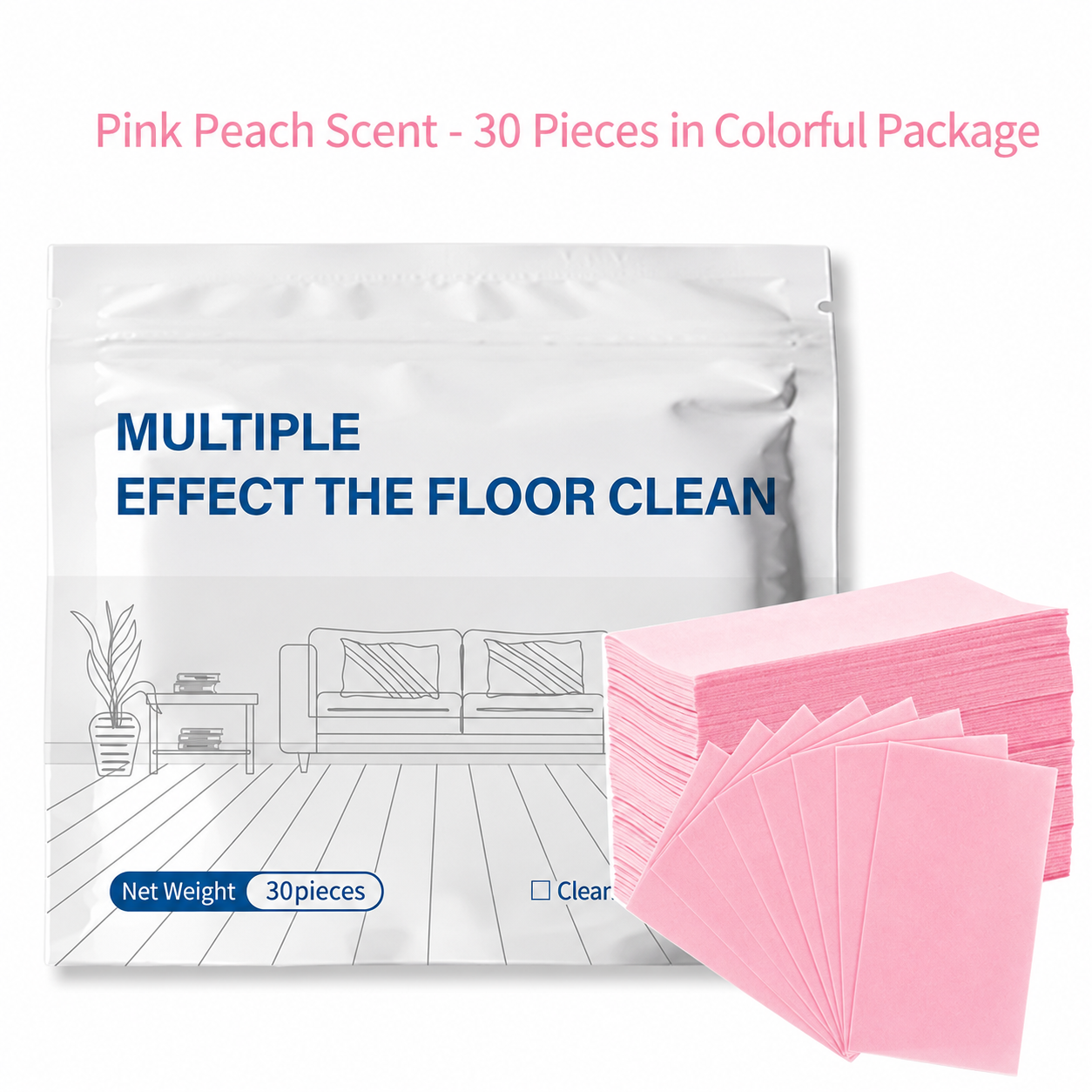 30-Pieces Multi-Effect Floor Cleaning Sheets
