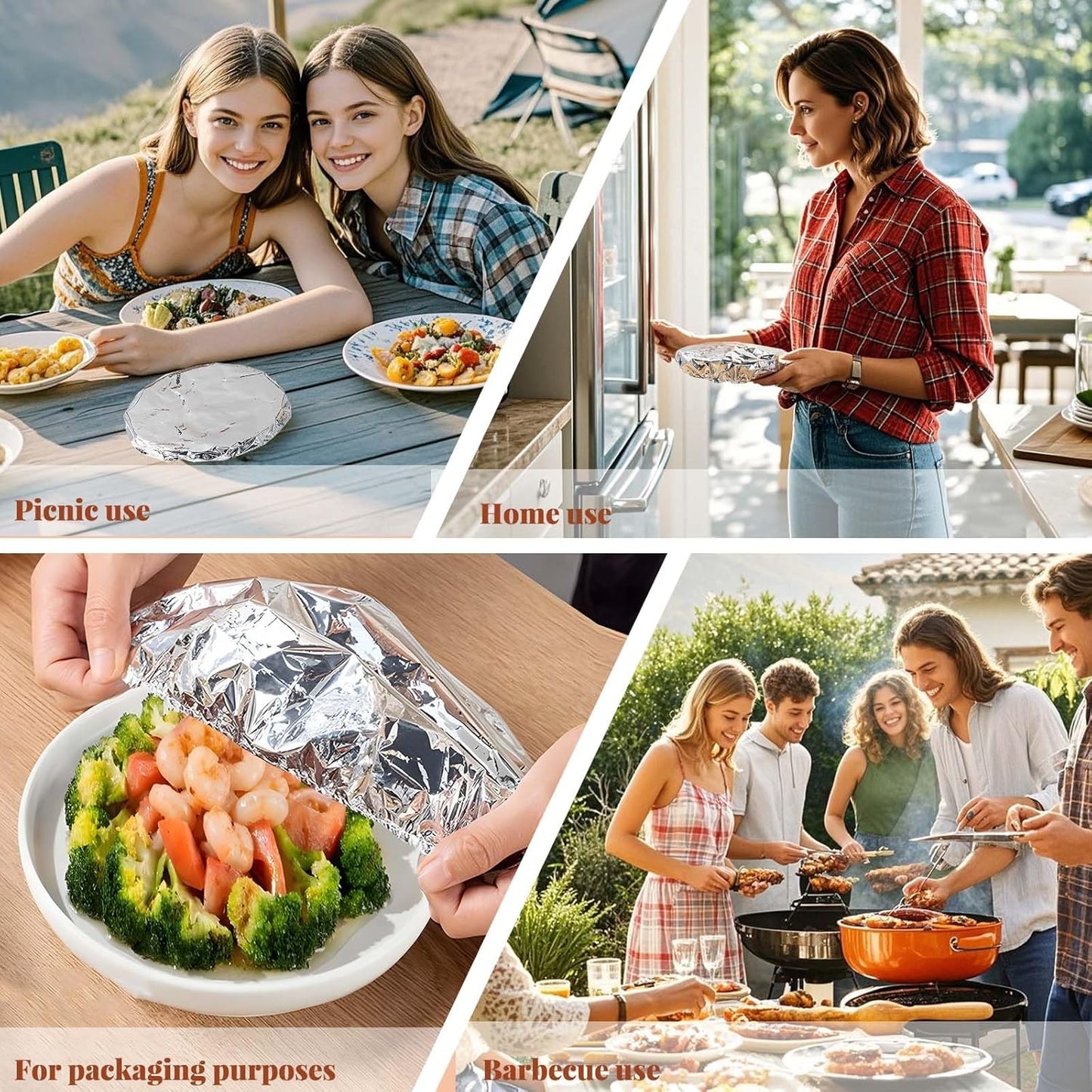 🍲🔥 Home dining table & food container aluminum foil heat-retaining cover