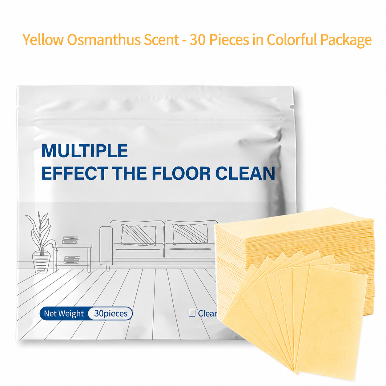 30-Pieces Multi-Effect Floor Cleaning Sheets