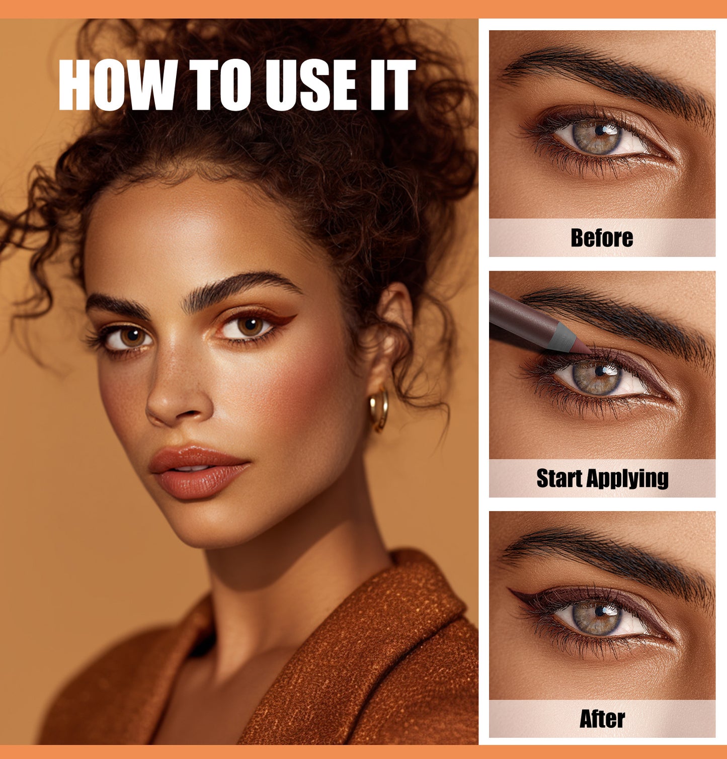 Olilos 24H Waterproof Eyeliner Pencil – Smudge-Resistant Vegan Eye Liner