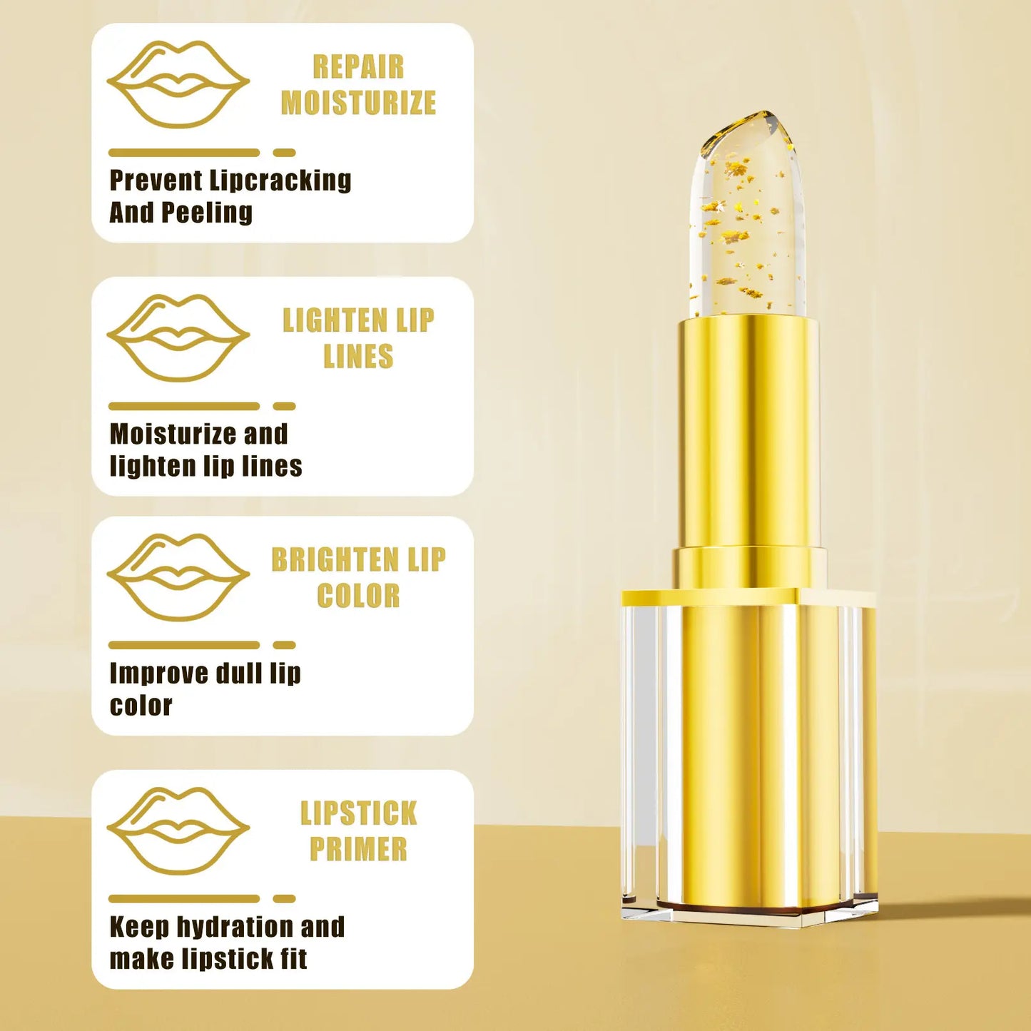 Olilos Color-Changing Gold Leaf Lipstick