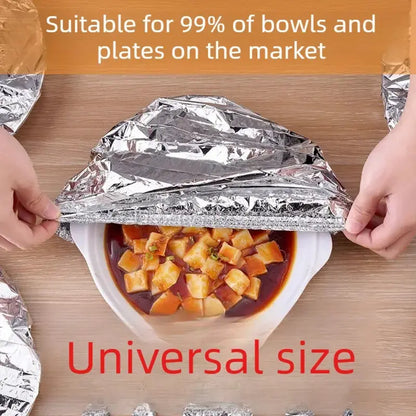 🍲🔥 Home dining table & food container aluminum foil heat-retaining cover